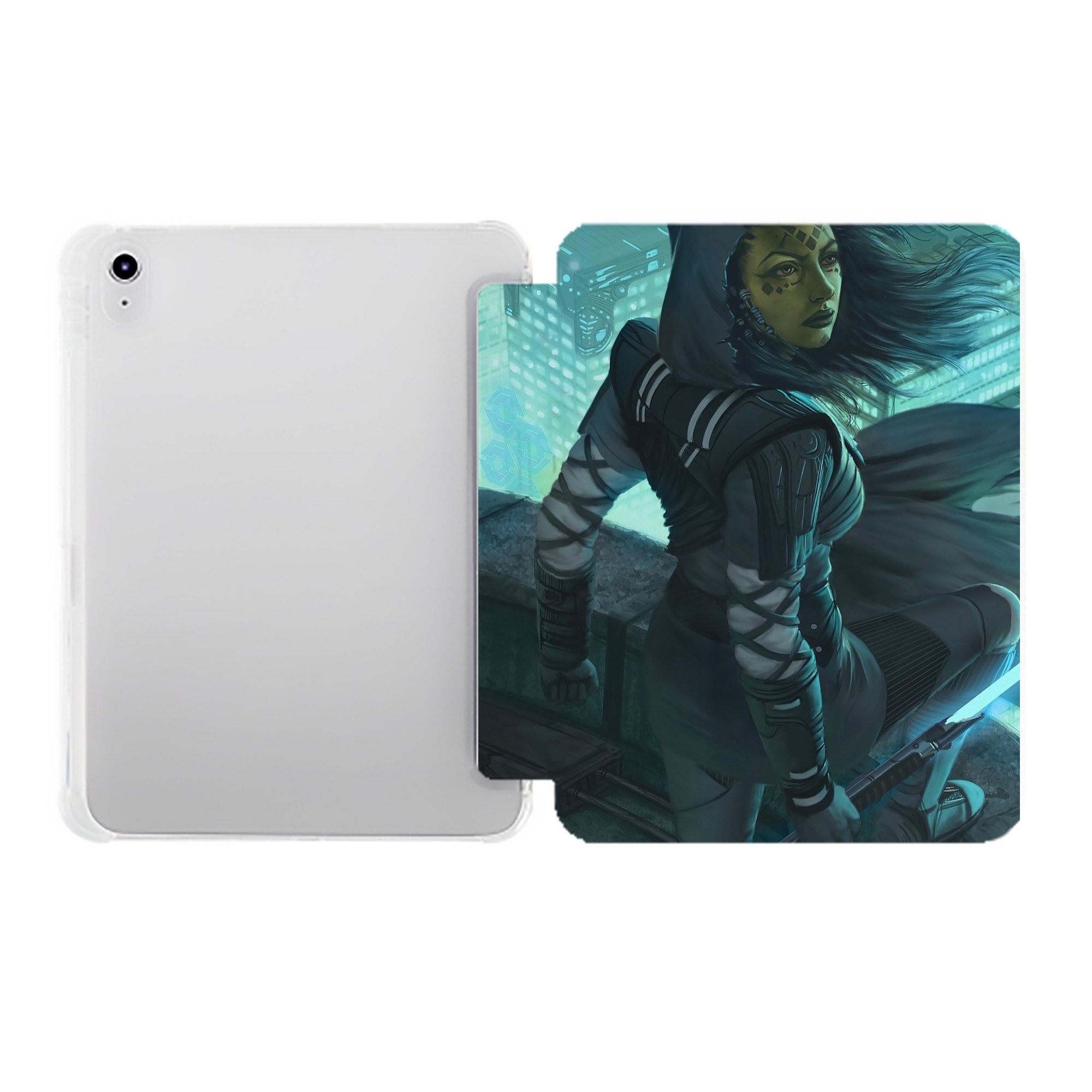 （画像用） スター・ウォーズ Star Wars IPad ケース ペン収納付き 三つ折りスタンド PUレザー×シリコン 対応機種9.5/10.5/10.9インチ